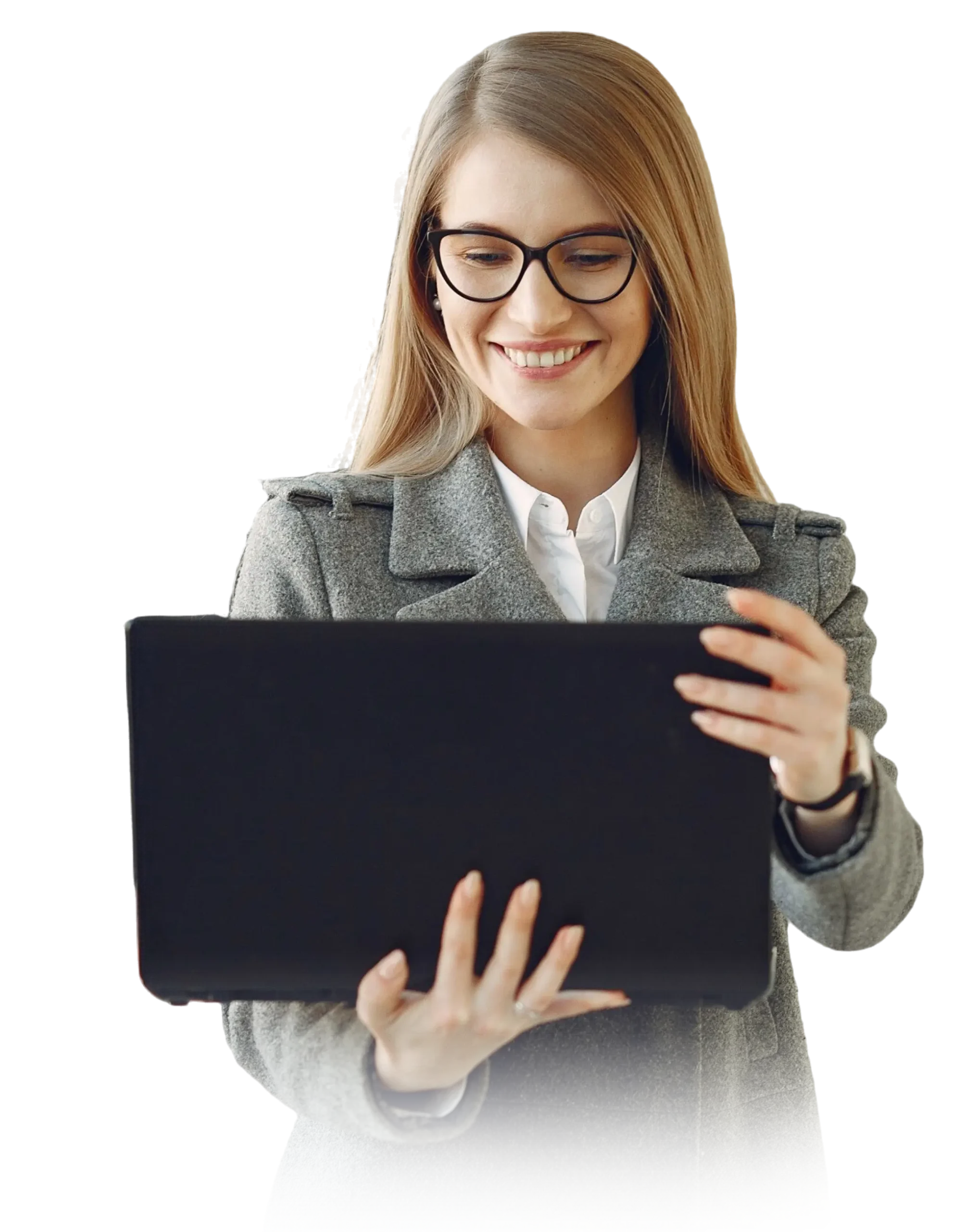 girl-standing-office-with-laptop